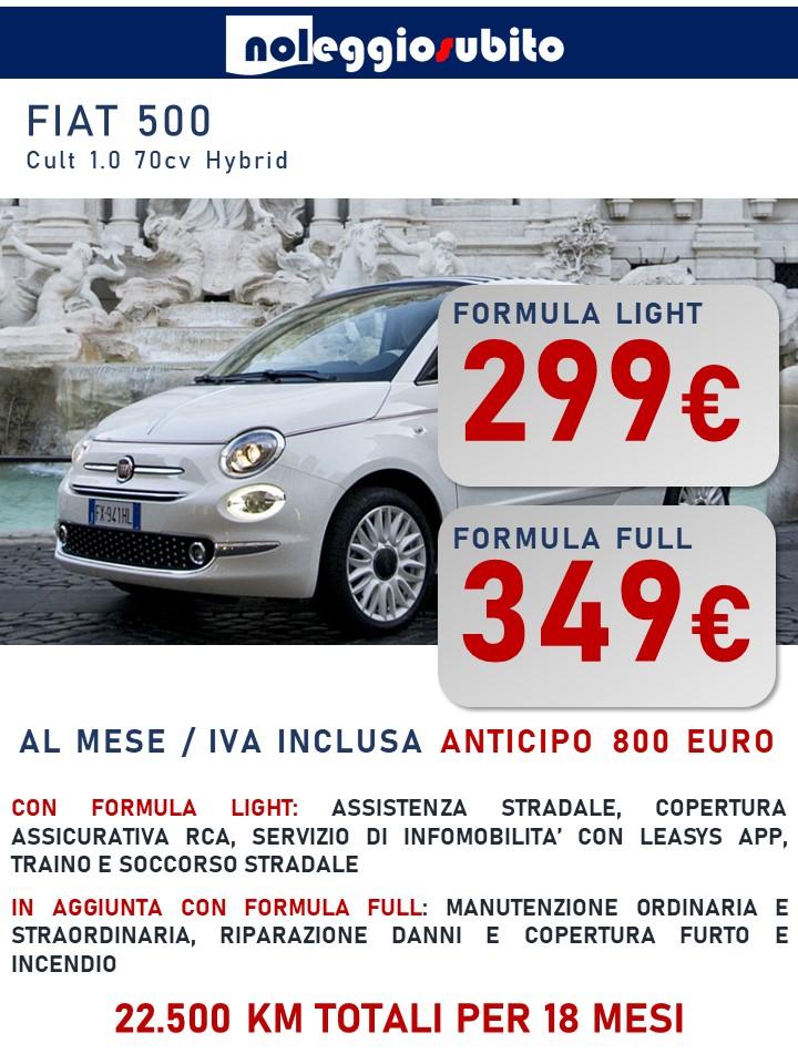 Fiat 500 neopatentati noleggio offerta