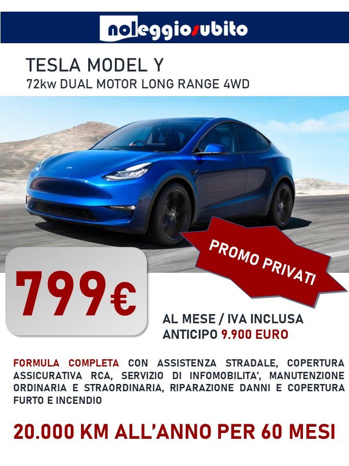 Tesla Model Y noleggio a lungo termine speciale privati
