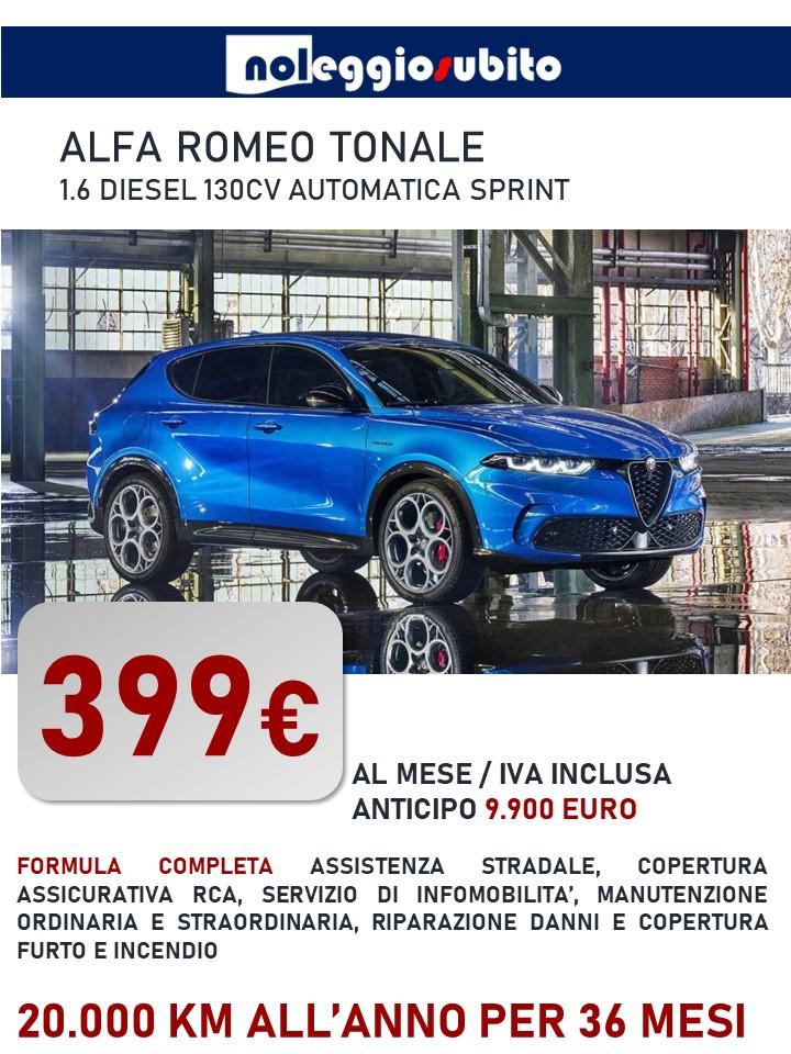 Alfa Romeo Tonale diesel offerta noleggio a lungo termine