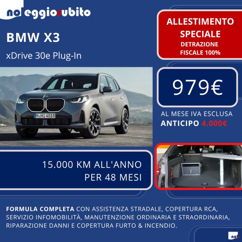 BMW X3 - 979€ canone mensile con ALLESTIMENTO SPECIALE scarico fiscale 100%