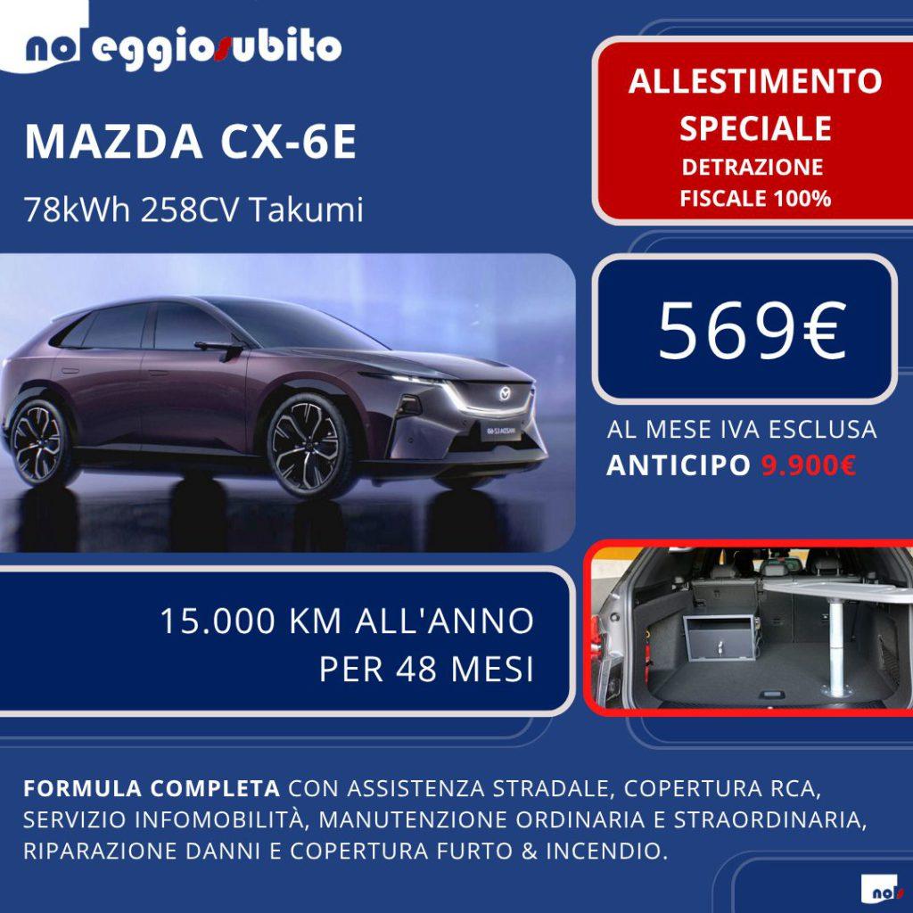 Mazda CX-6e 569&euro; euro canone mensile con ALLESTIMENTO SPECIALE scarico fiscale 100% AUTOCARRO