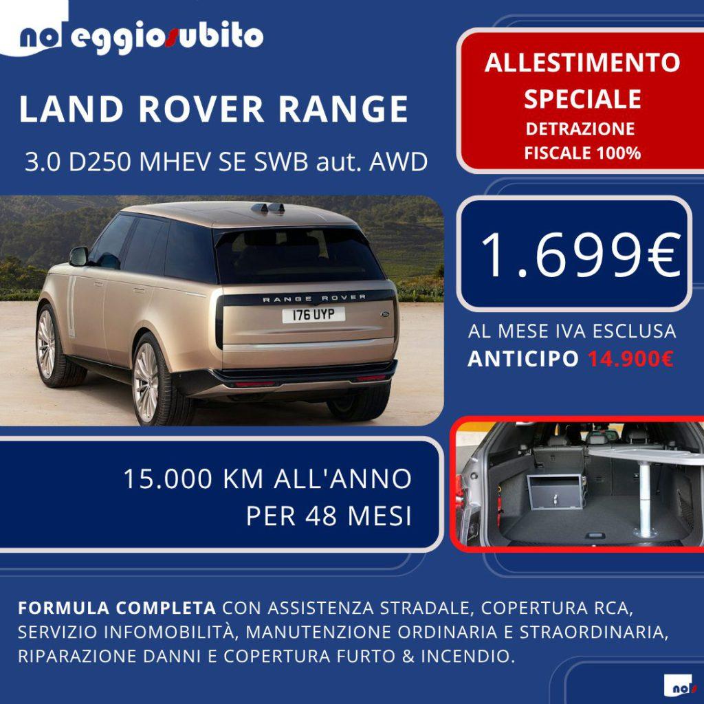 Land Rover Range Vogue allestimento speciale canone a partire da 1699 euro mese. Scarico fiscale 100% cento percento tutti i servizi compresi assicurazione manutenzione scarico fiscale totale 100% autocarro n1