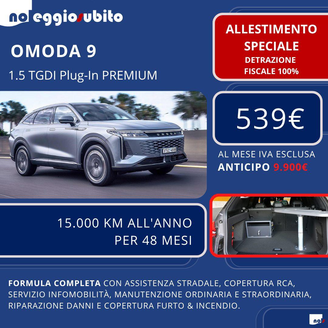 Omoda 9 PHEV automatica allestimento speciale  canone a partire da 599 euro mese. Scarico fiscale 100% cento percento tutti i servizi compresi assicurazione manutenzione scarico fiscale totale 100% autocarro n1